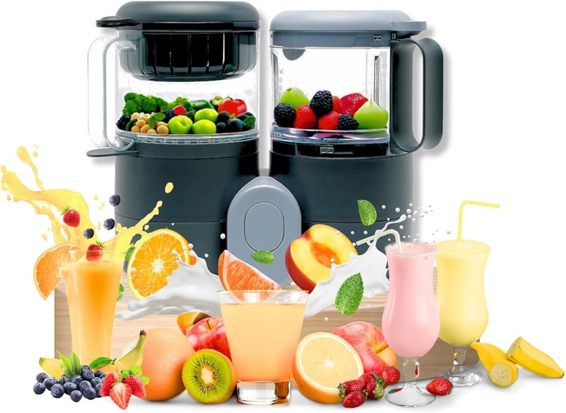 Goodscious Baby Food Maker Steamer and Blender, 4 in 1 Multifunction Baby Food Processor and Steamer with Blender, Defrosting & Reheating, Use as Puree Maker and Grinder Machine for Feeding Set Essentials, 68 oz - Image 1